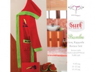 Surf Bambu Genç Kapşonlu Bornoz Seti